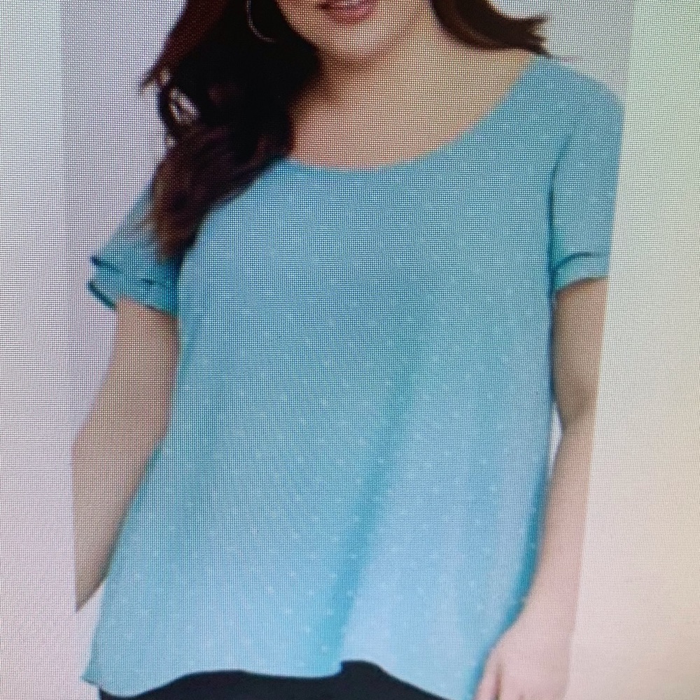 Torrid 3x Abbey Aqua Blouse, Pink and White Dots